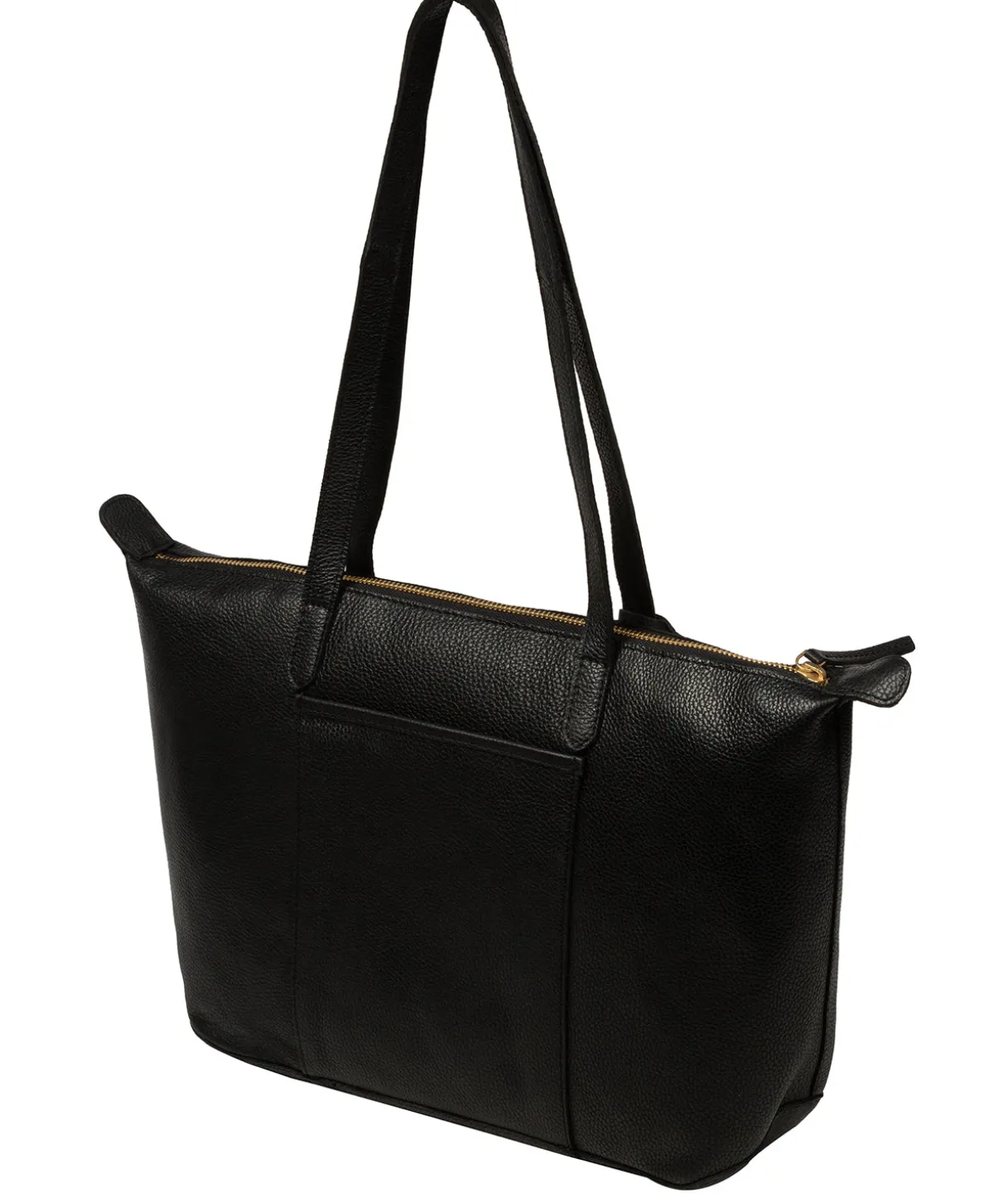Niva' Black Leather Tote Bag