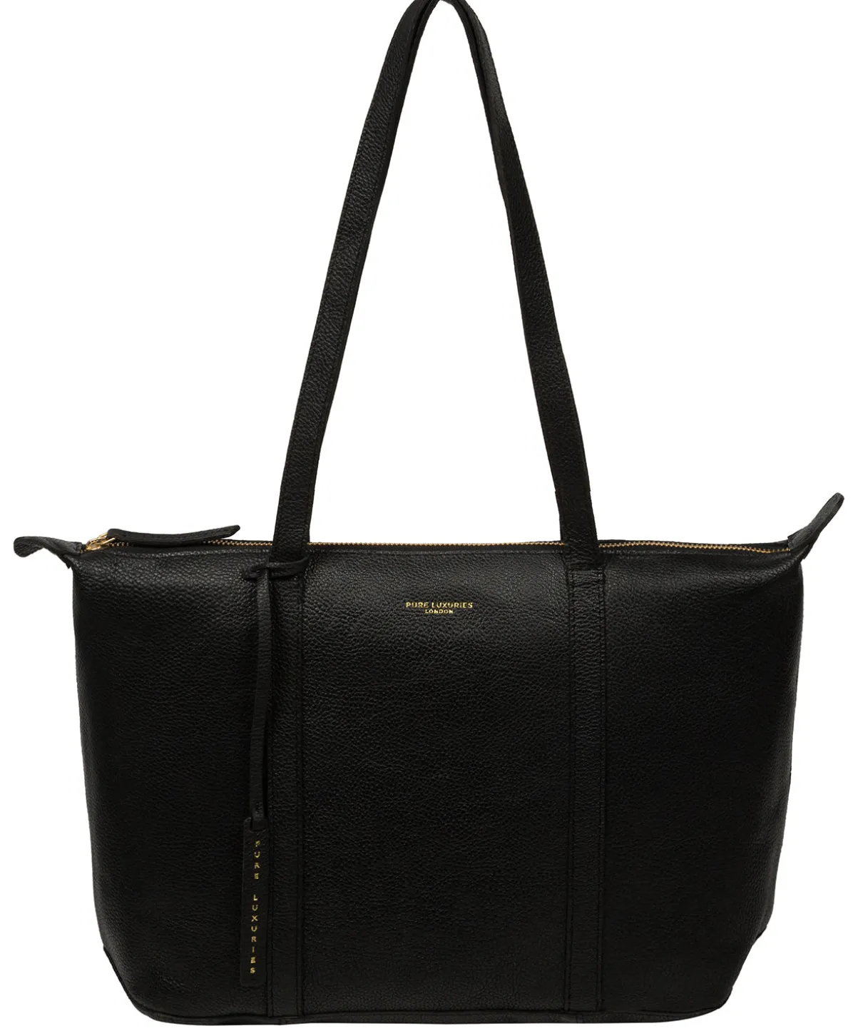 Niva' Black Leather Tote Bag