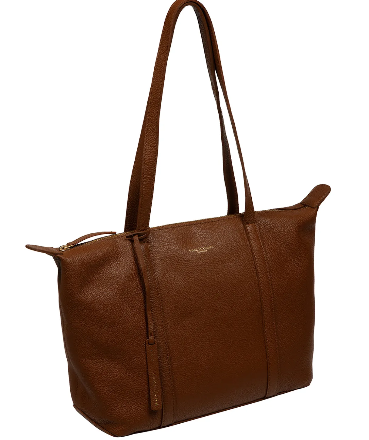 Niva' Rich Tan Leather Tote Bag