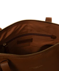 Niva' Rich Tan Leather Tote Bag