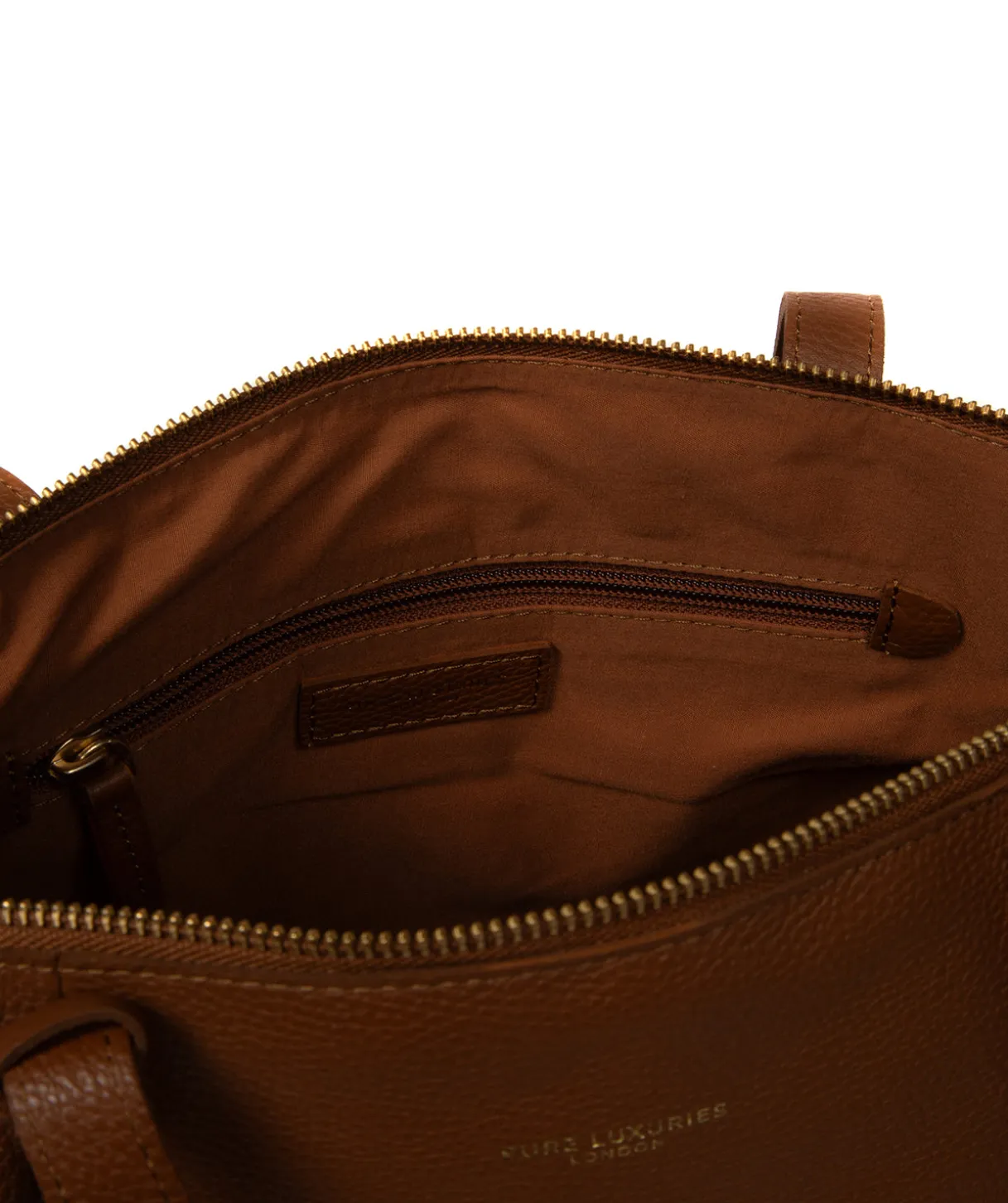 Niva' Rich Tan Leather Tote Bag