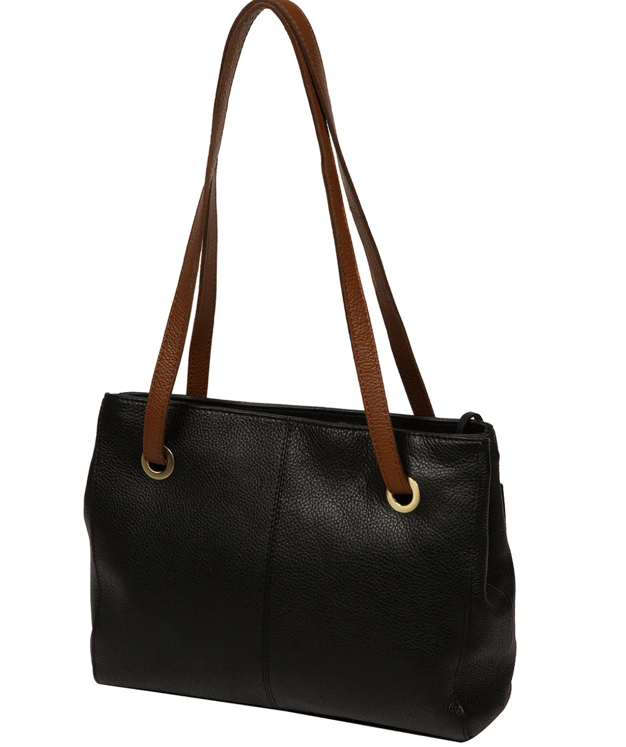 Noko' Black & Rich Tan Leather Handbag