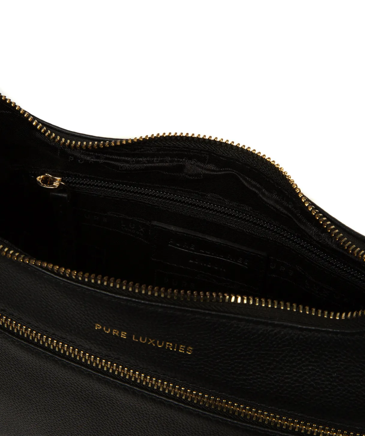 Nunwell' Black Leather Cross Body Bag