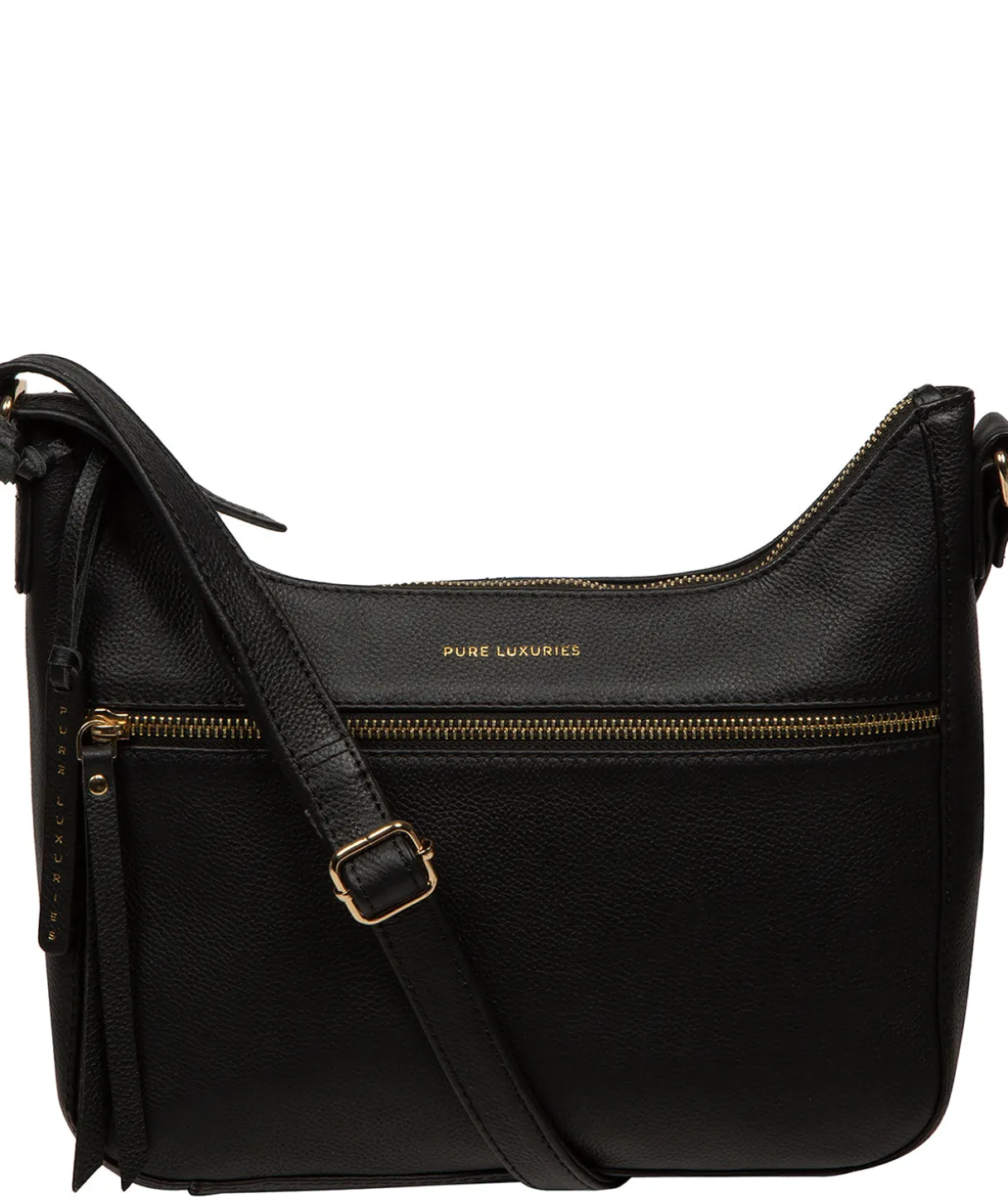 Nunwell' Black Leather Cross Body Bag
