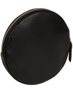 Oakwood' Black Leather Coin Purse