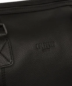 Ocean' Black Leather Holdall