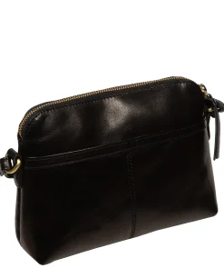 Odalis' Black Leather Cross Body Bag