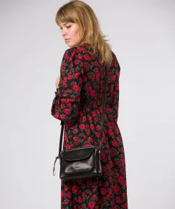 Odalis' Black Leather Cross Body Bag