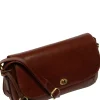 Odessa' Conker Brown Leather Cross Body Bag