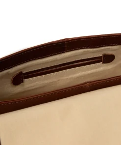 Odessa' Conker Brown Leather Cross Body Bag
