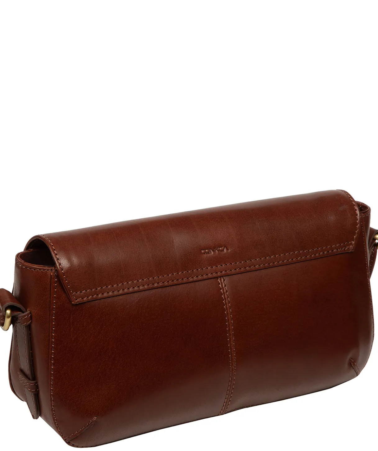Odessa' Conker Brown Leather Cross Body Bag