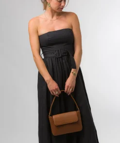 Olivia' Oak Nappa Leather Evening Bag