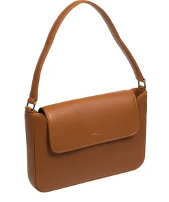 Olivia' Oak Nappa Leather Evening Bag