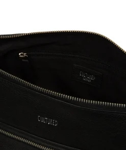 Ondine' Black Leather Shoulder Bag