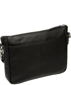 Orly' Black Leather Cross Body Bag