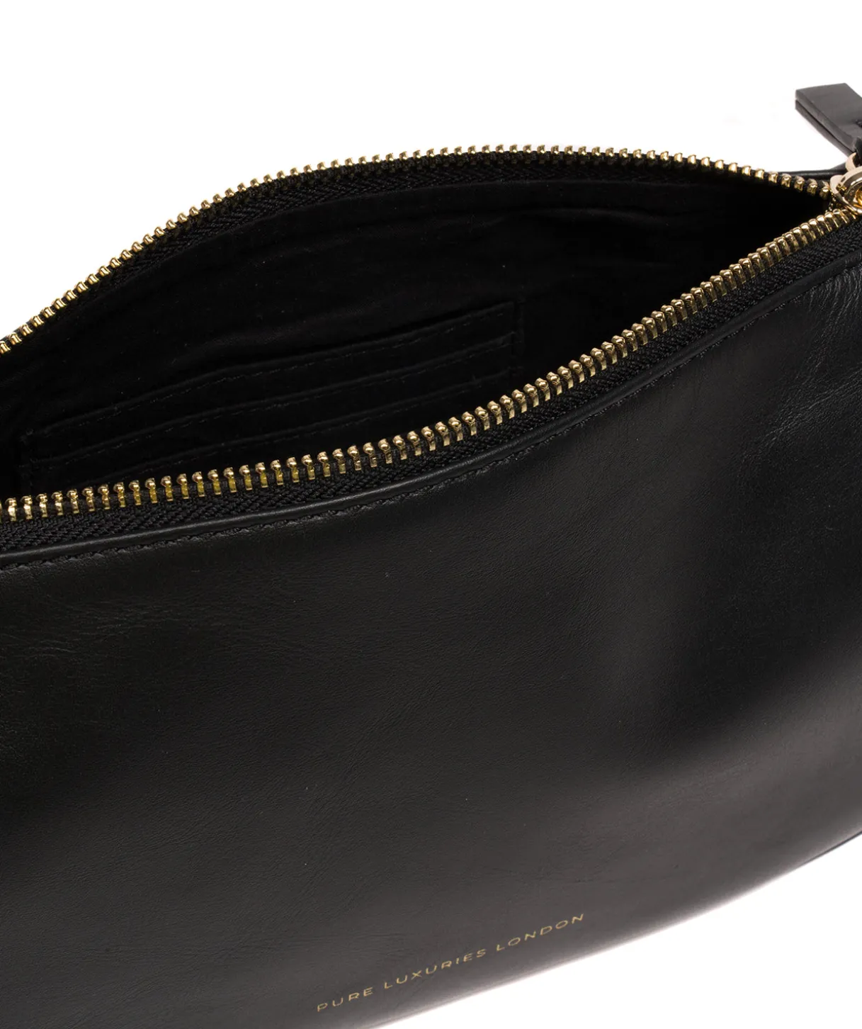 Quinn' Black Leather Grab Bag