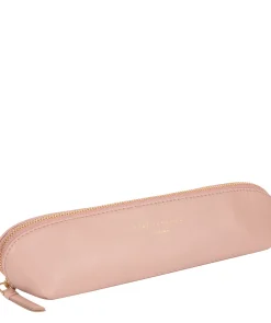 Reeves' Blush Pink Leather Make-Up Brush Bag