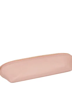 Reeves' Blush Pink Leather Make-Up Brush Bag