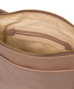 Rego' Natural Taupe Leather Cross Body Bag