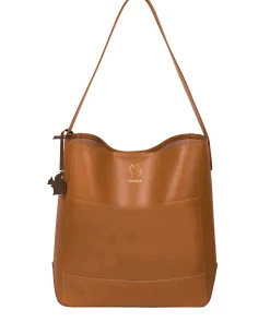 Reynolds' Saddle Tan Vegetable-Tanned Unlined Leather Shoulder Bag