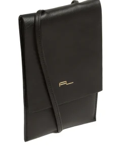 Rina' Black Nappa Leather Cross Body Phone Bag