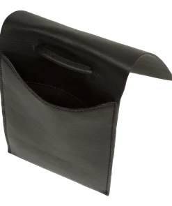 Rina' Black Nappa Leather Cross Body Phone Bag
