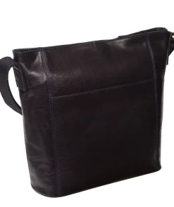 Robyn' Navy Leather Shoulder Bag