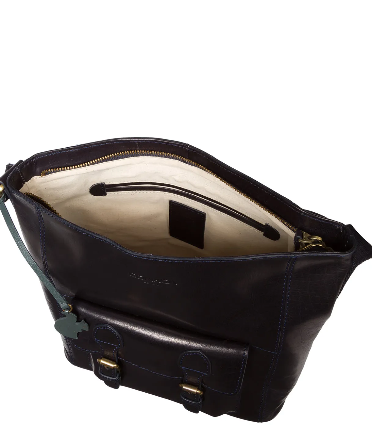 Robyn' Navy Leather Shoulder Bag