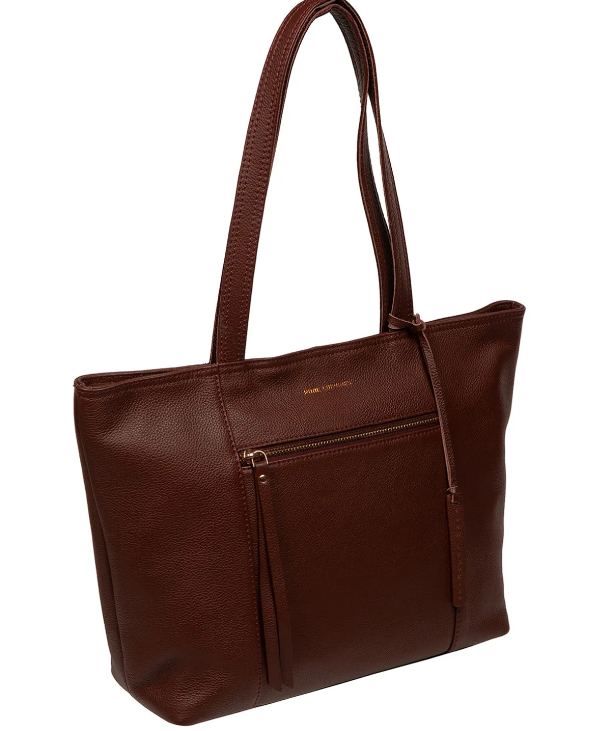 Roxby' Chestnut Leather Tote Bag