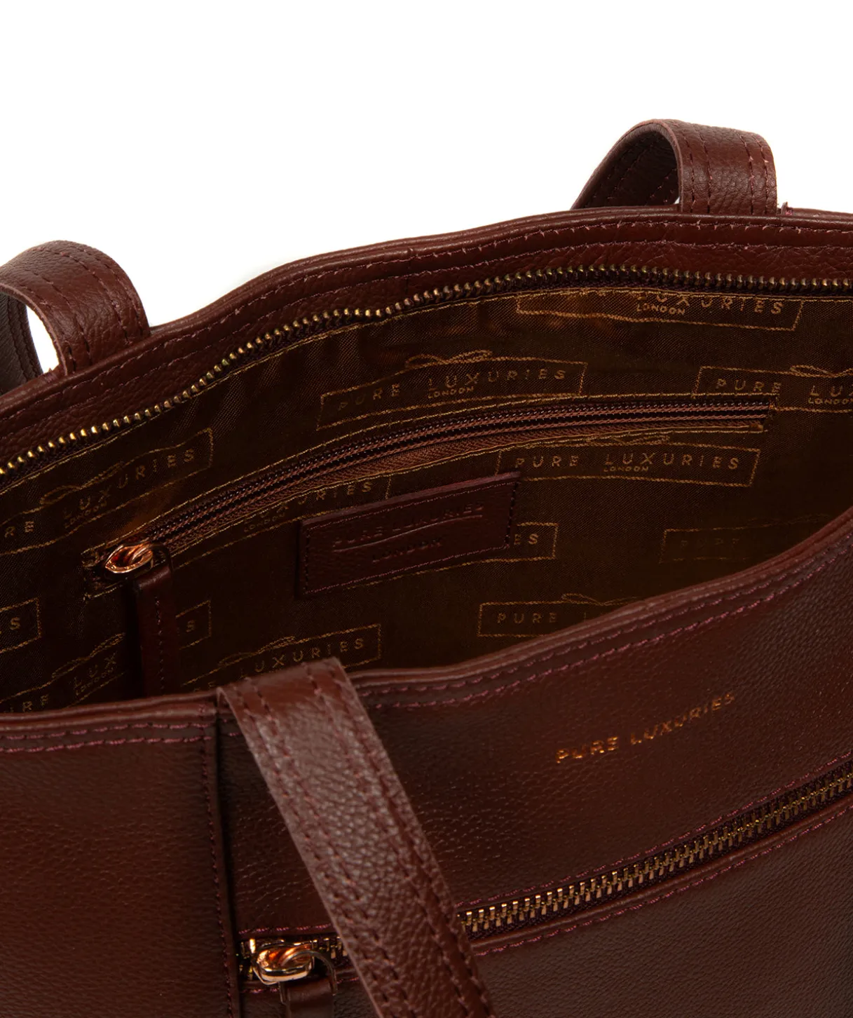 Roxby' Chestnut Leather Tote Bag