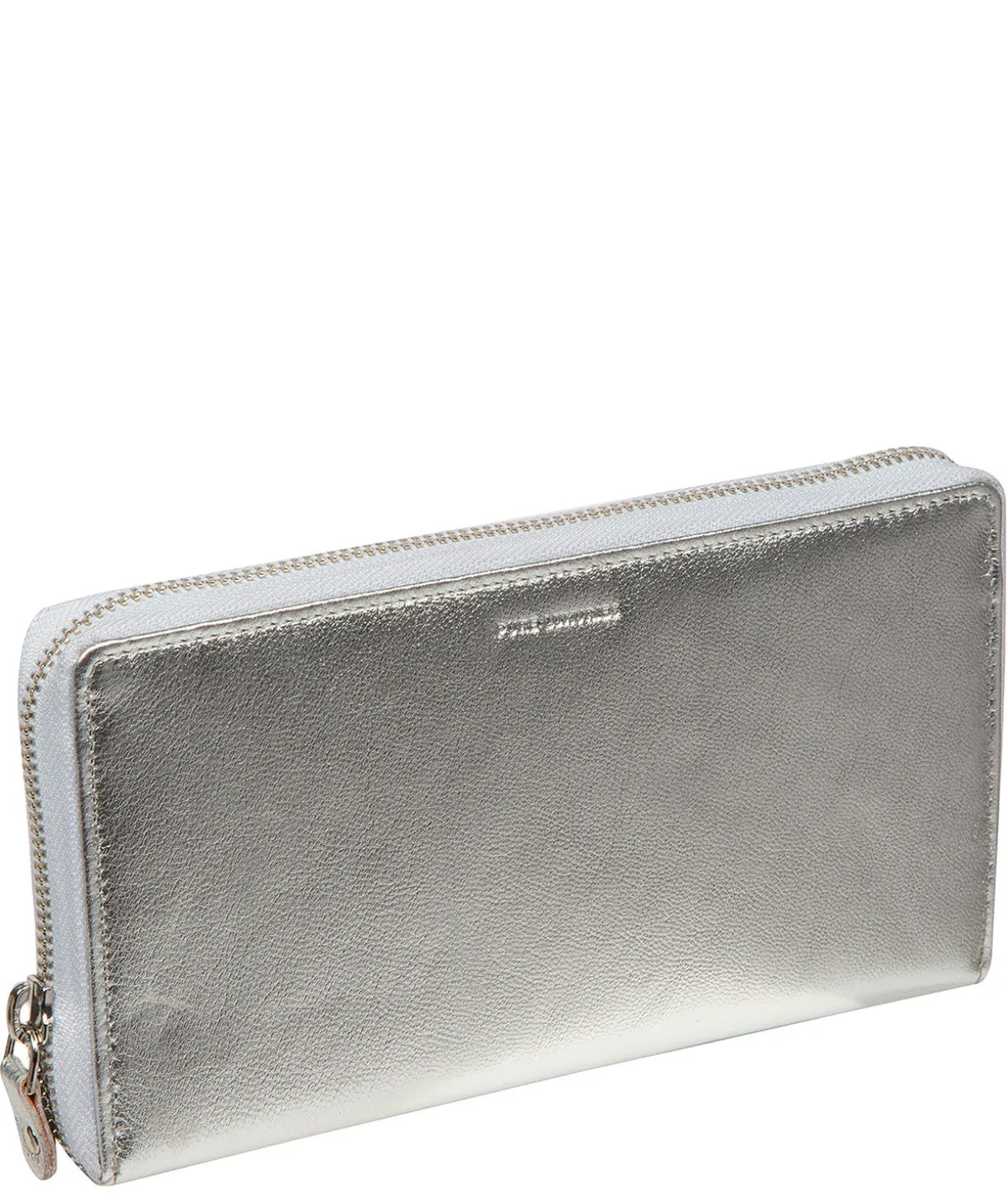 Roxy' Metallic Silver Leather Purse