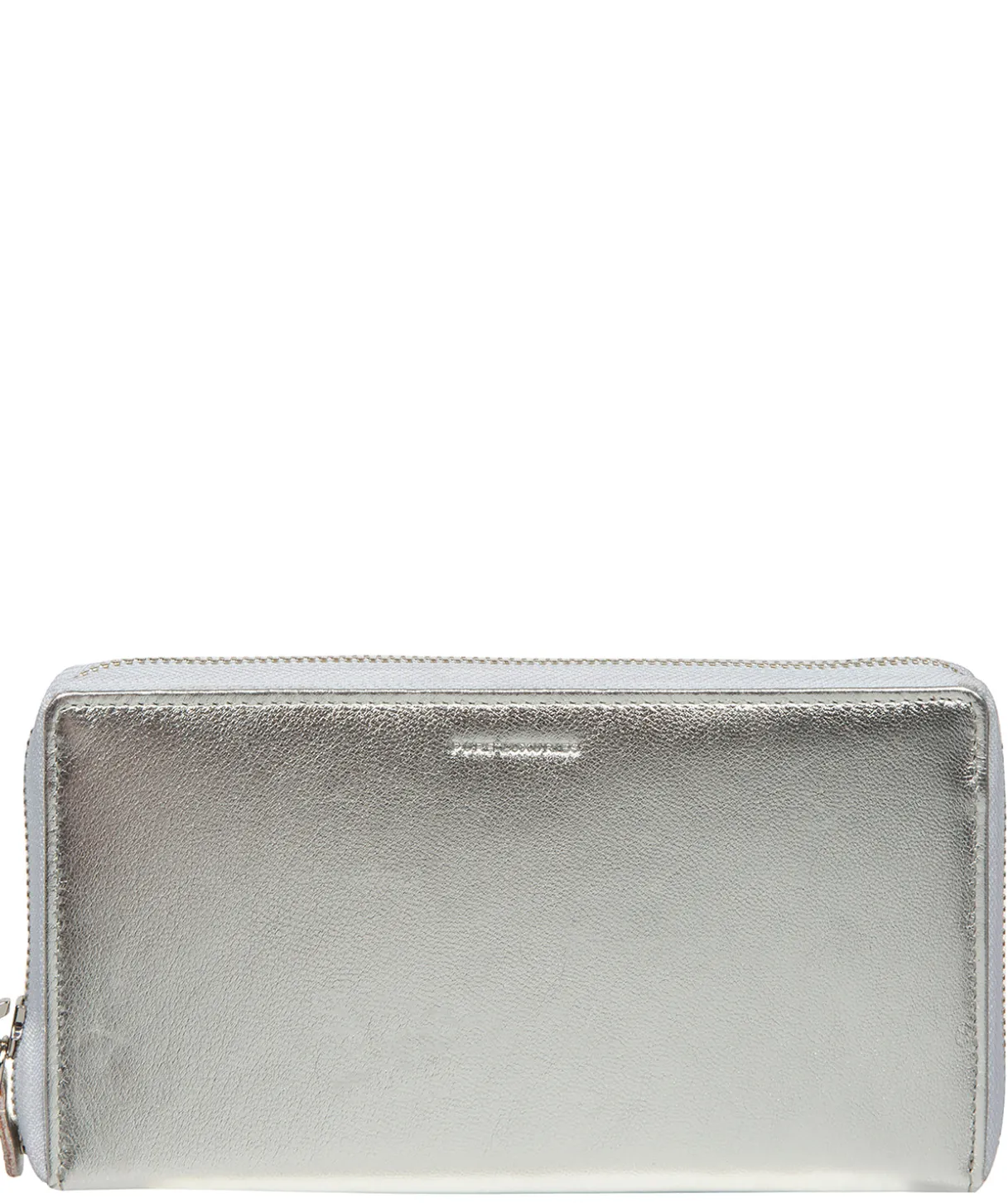 Roxy' Metallic Silver Leather Purse