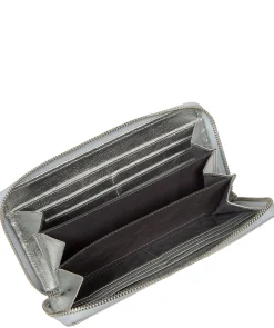 Roxy' Metallic Silver Leather Purse