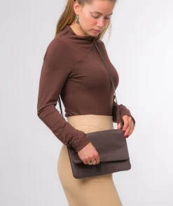 Ruby' Hot Fudge Nappa Leather Cross Body Bag