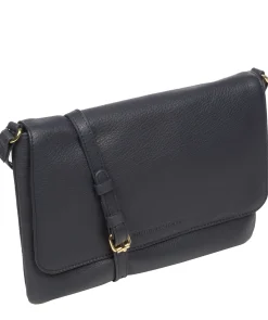 Ruby' Navy Nappa Leather Cross Body Bag