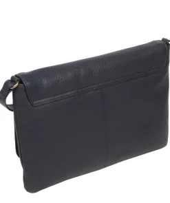 Ruby' Navy Nappa Leather Cross Body Bag