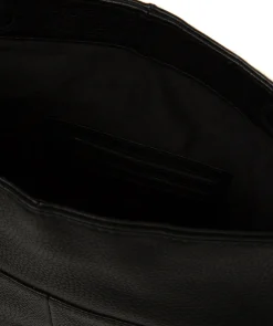 Sabella' Black Leather Clutch Bag