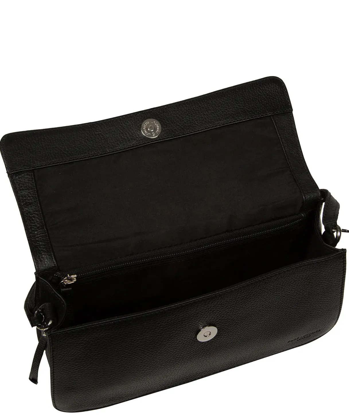 Sabina' Black Leather Grab Bag