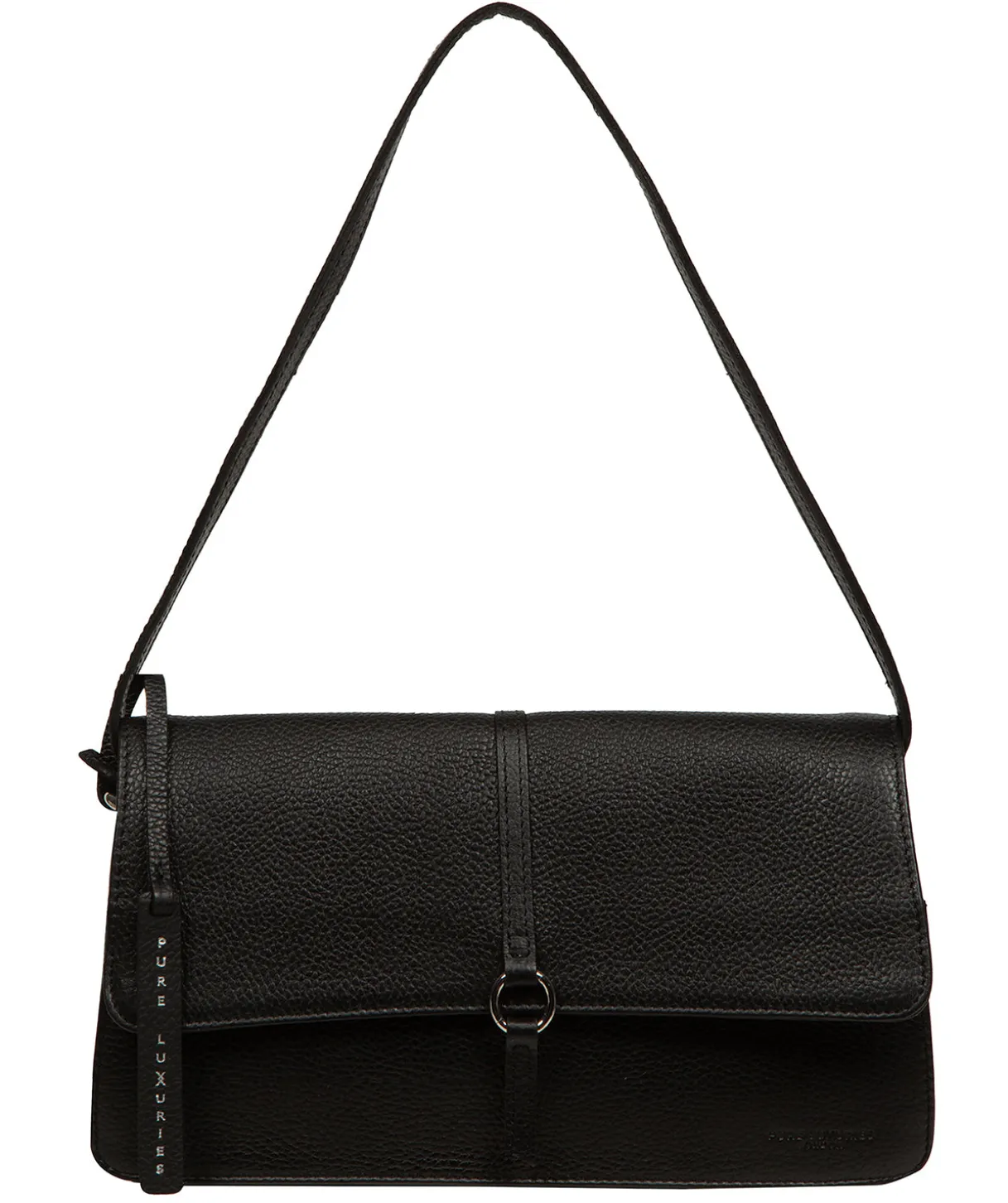Sabina' Black Leather Grab Bag