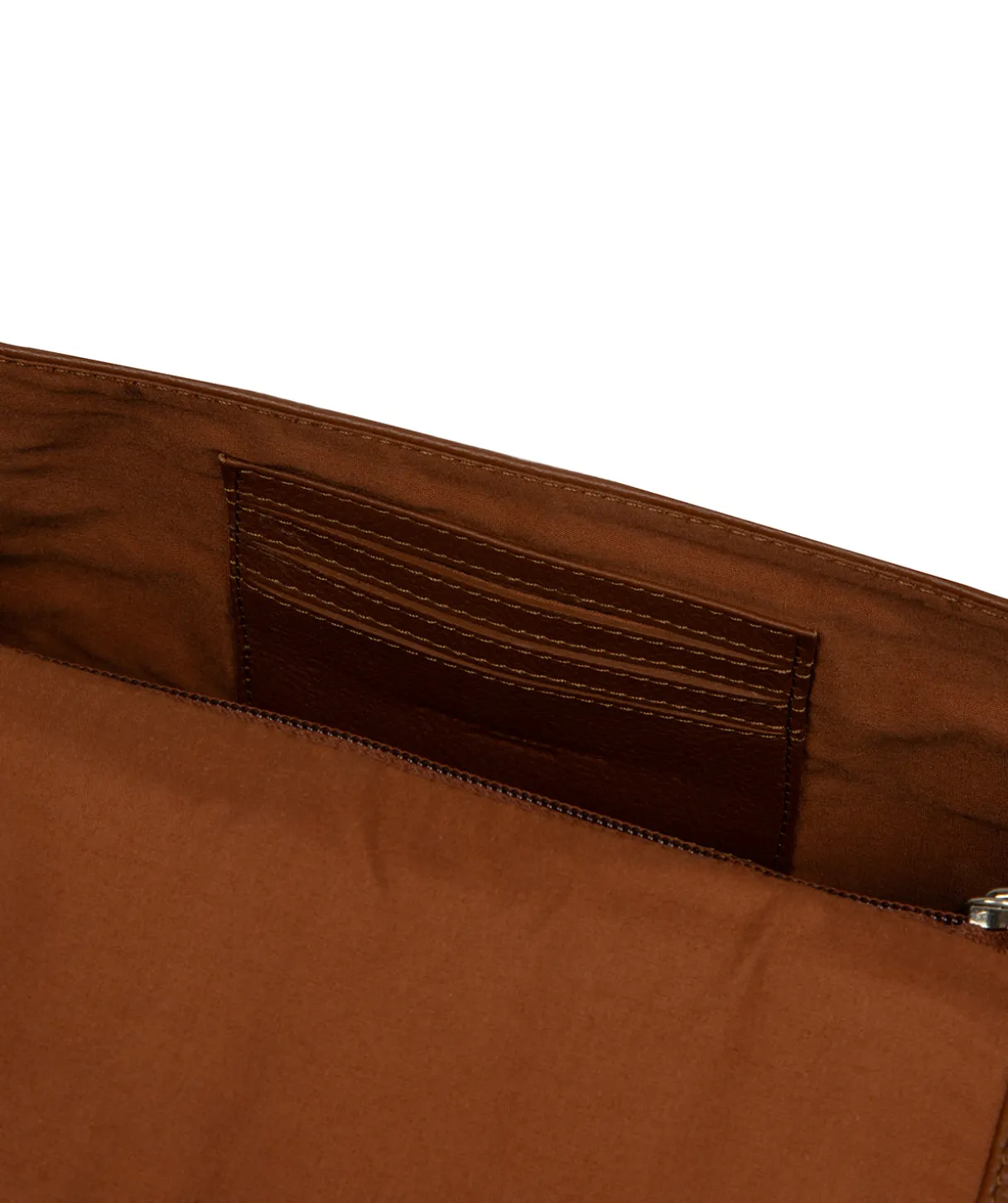 Sabina' Rich Tan Leather Grab Bag