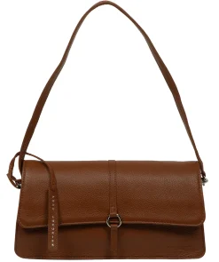 Sabina' Rich Tan Leather Grab Bag