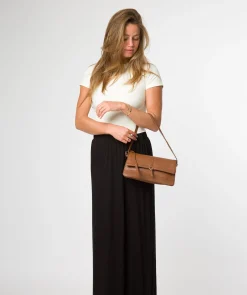 Sabina' Rich Tan Leather Grab Bag