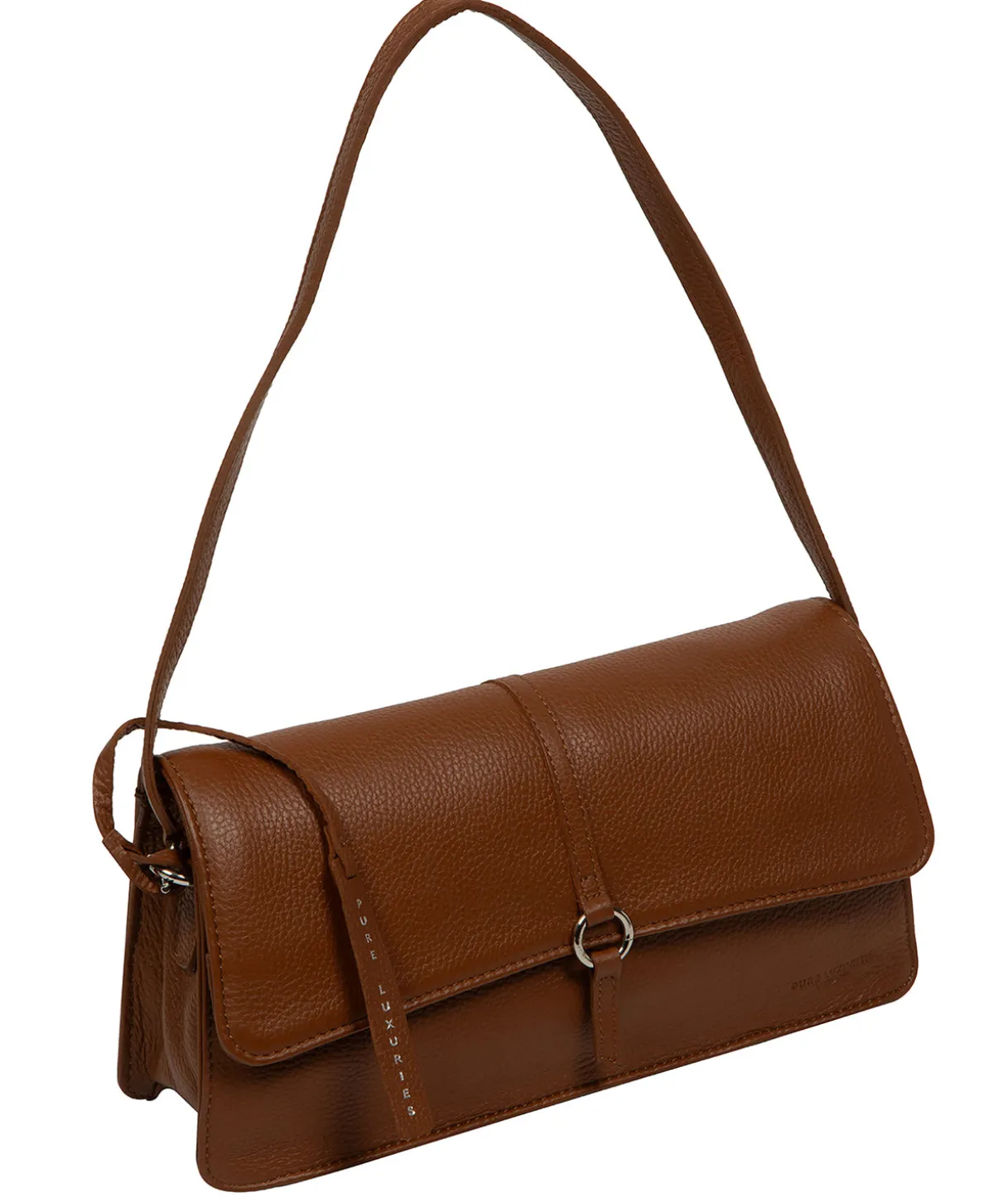 Sabina' Rich Tan Leather Grab Bag