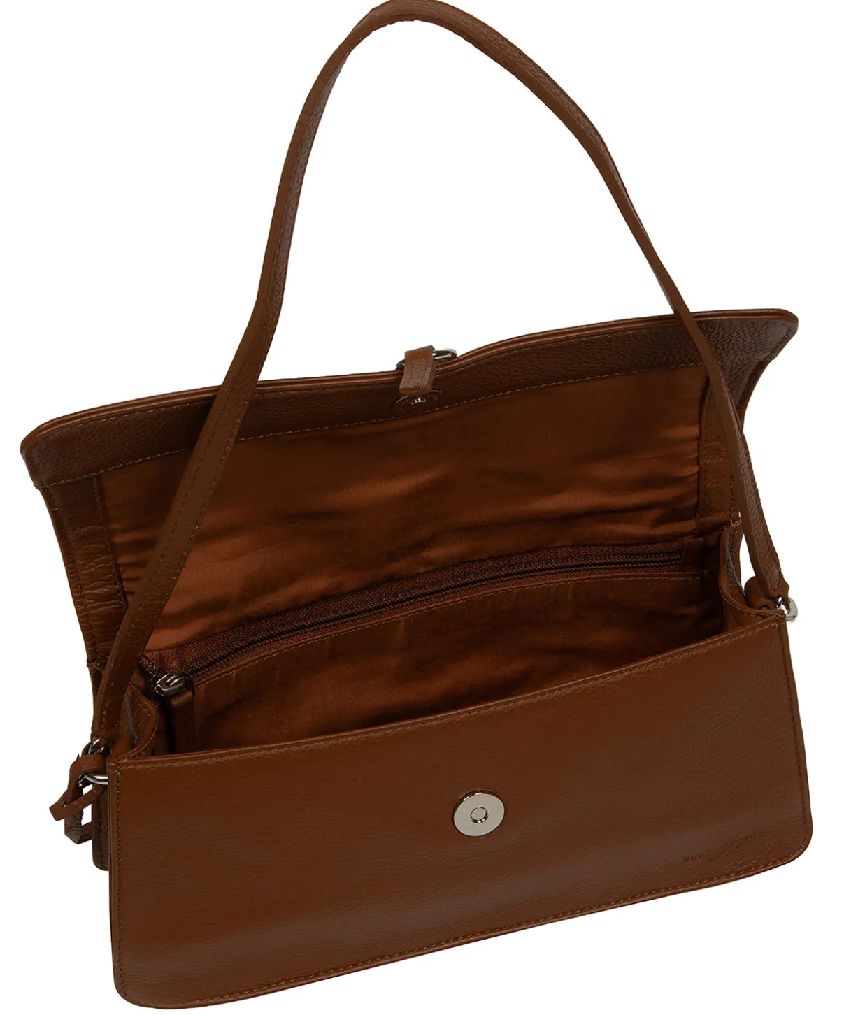 Sabina' Rich Tan Leather Grab Bag