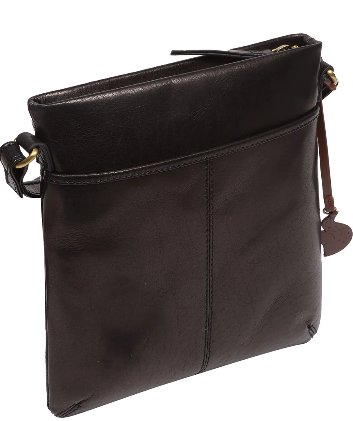 Sable' Black Leather Cross Body Bag