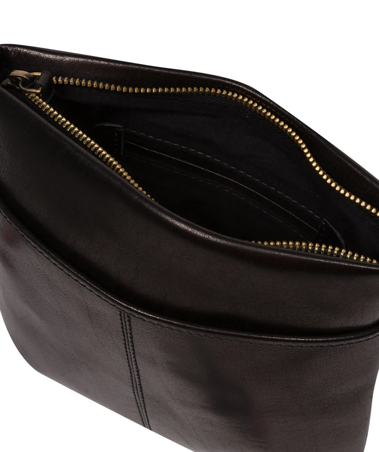 Sable' Black Leather Cross Body Bag