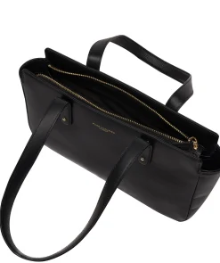 Samantha' Black Leather Evening & Clutch Bag