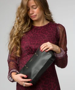 Samantha' Black Leather Evening & Clutch Bag