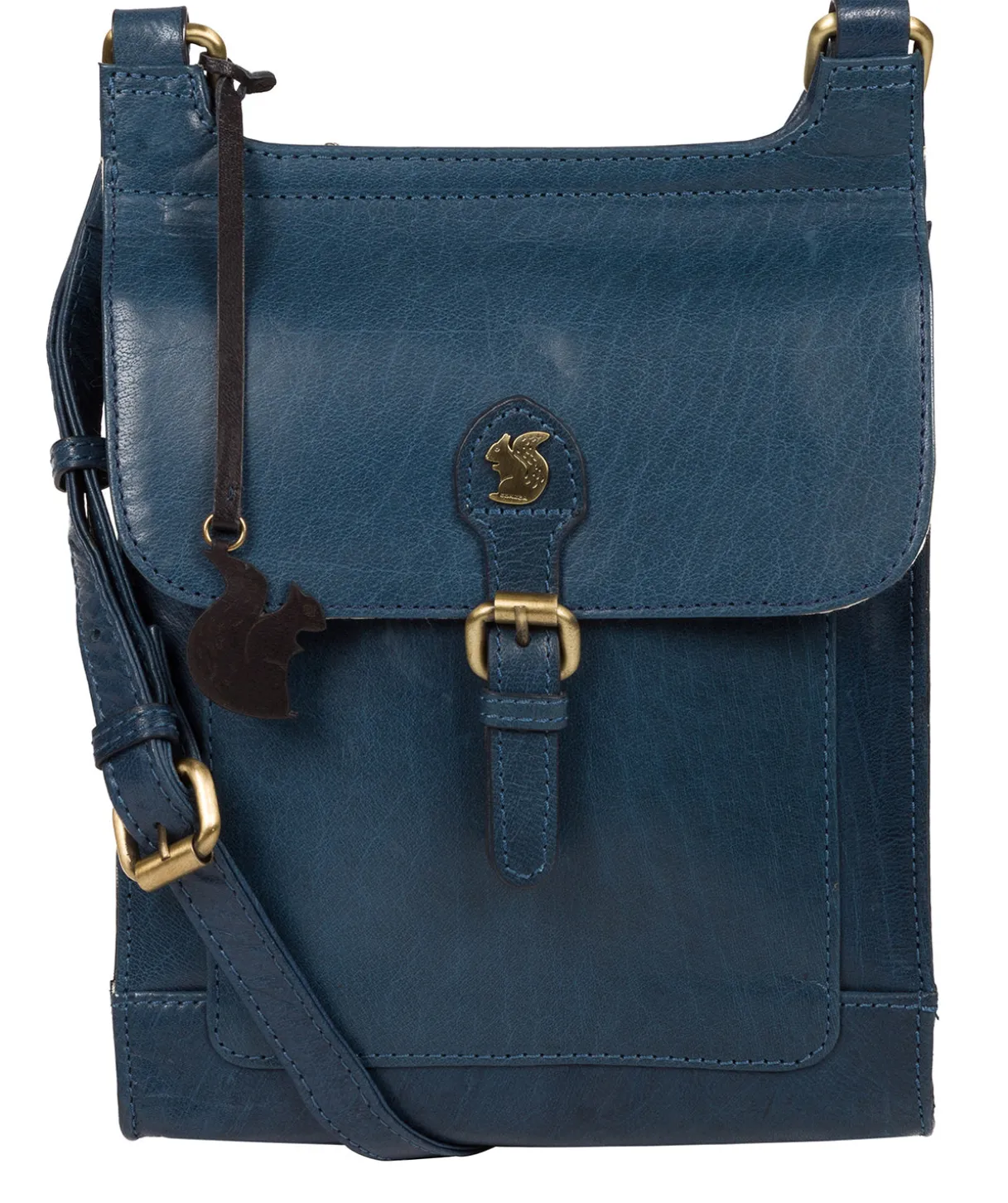 Sasha' Snorkel Blue Leather Cross Body Bag