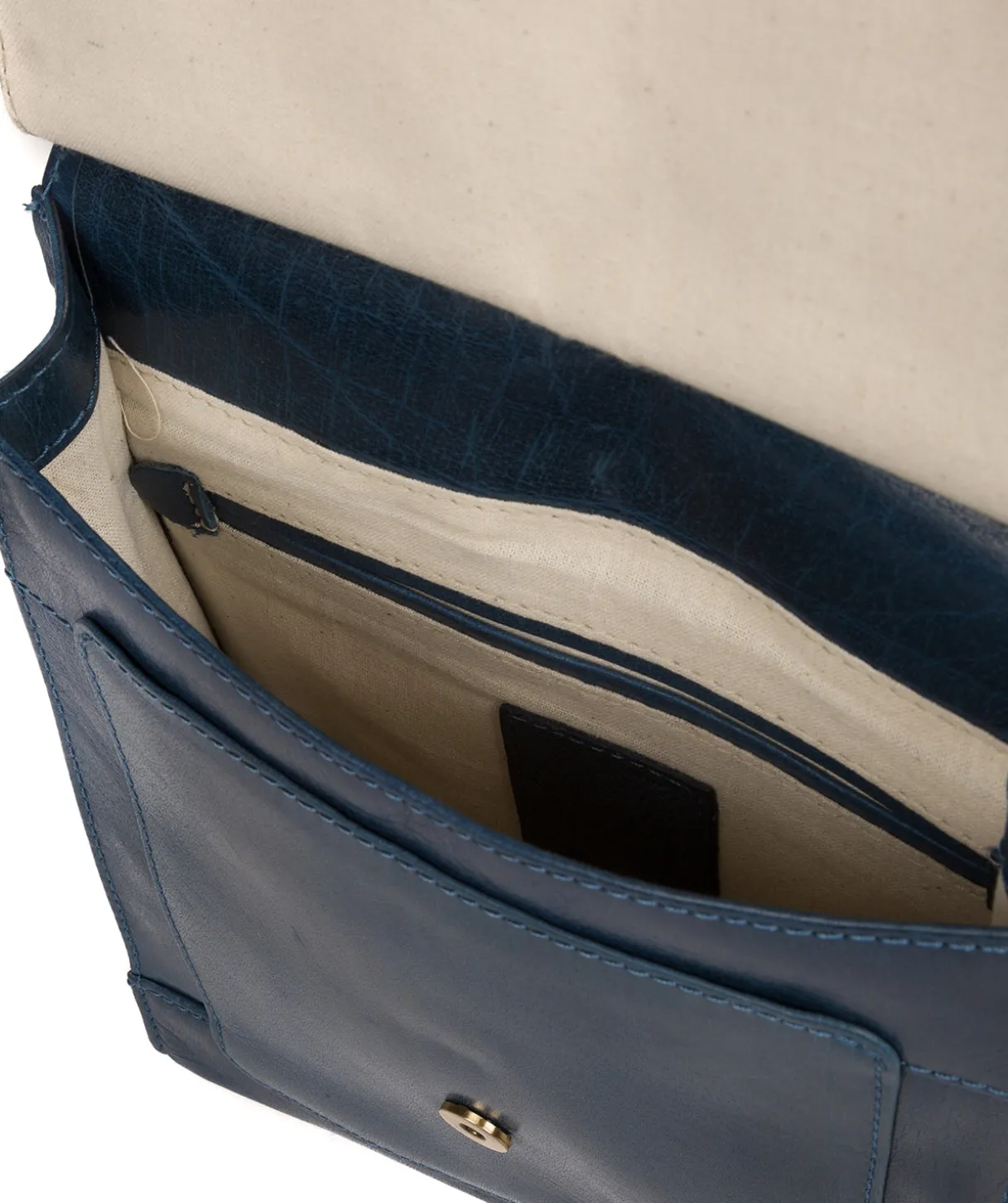 Sasha' Snorkel Blue Leather Cross Body Bag